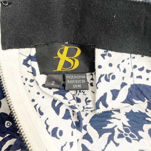 Anthropologie Sachin + Babi Women's Skirt Size 2 Navy & White Floral Flowy Hi Lo - Picture 12 of 16
